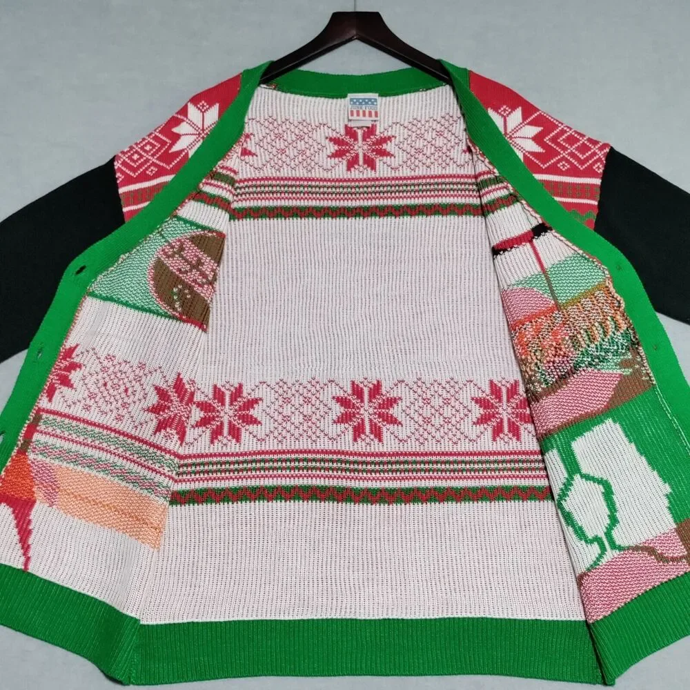 Junk Food Mens Large Star Wars Boba Fett Ugly Christmas Sweater Cardigan - Picture 6 of 15